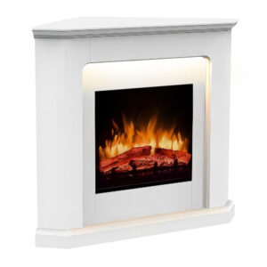 Coner Electric Fireplce with Wood Mantel WF022